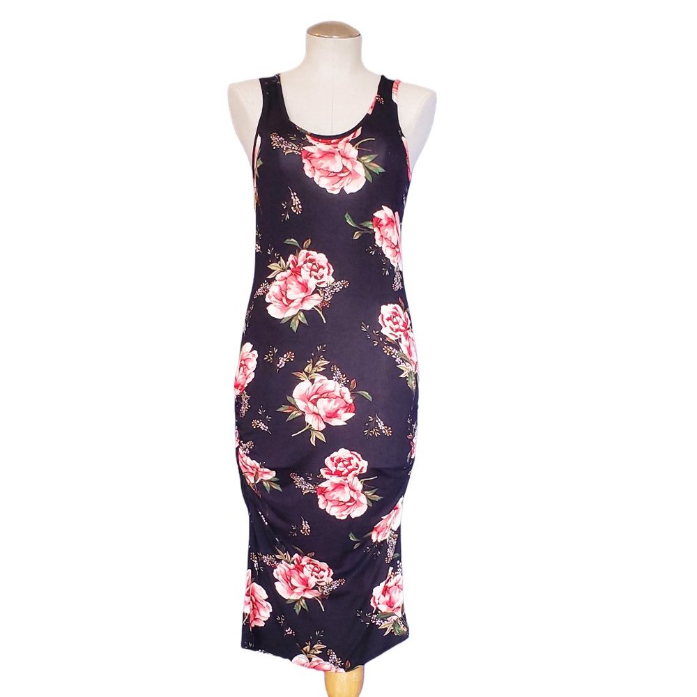 Venus Ruched Bodycon Midi Lenth Dress